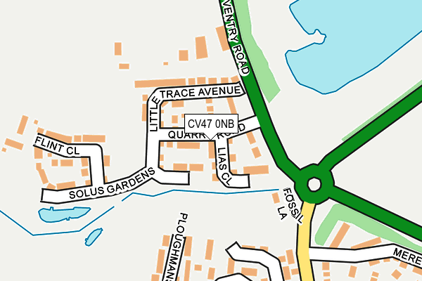 CV47 0NB map - OS OpenMap – Local (Ordnance Survey)
