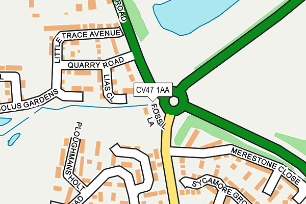 CV47 1AA map - OS OpenMap – Local (Ordnance Survey)
