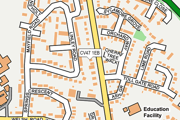 CV47 1EB map - OS OpenMap – Local (Ordnance Survey)