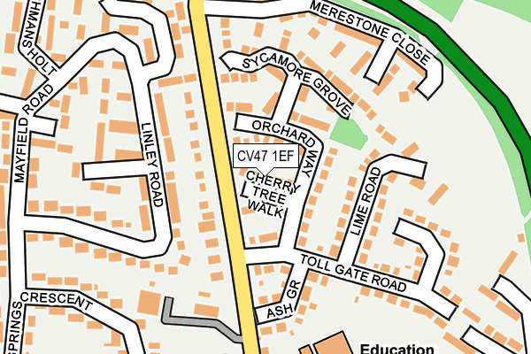 CV47 1EF map - OS OpenMap – Local (Ordnance Survey)