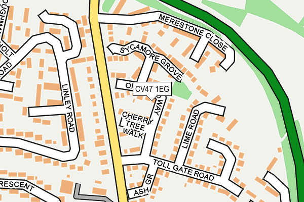 CV47 1EG map - OS OpenMap – Local (Ordnance Survey)