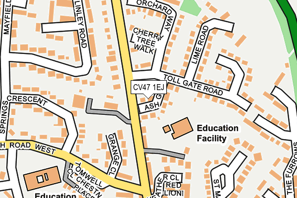 CV47 1EJ map - OS OpenMap – Local (Ordnance Survey)