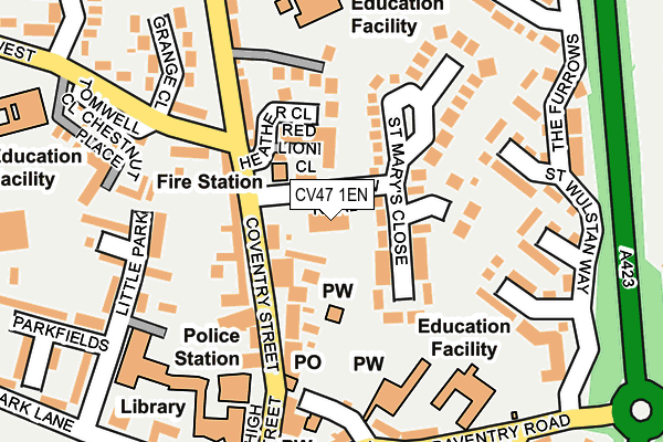 CV47 1EN map - OS OpenMap – Local (Ordnance Survey)
