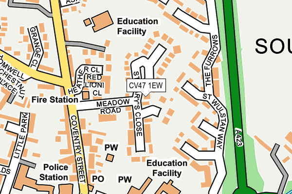 CV47 1EW map - OS OpenMap – Local (Ordnance Survey)