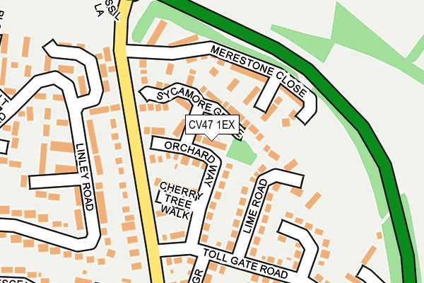 CV47 1EX map - OS OpenMap – Local (Ordnance Survey)