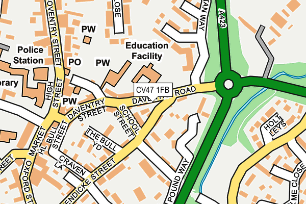 CV47 1FB map - OS OpenMap – Local (Ordnance Survey)