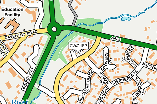 CV47 1FP map - OS OpenMap – Local (Ordnance Survey)