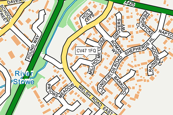 CV47 1FQ map - OS OpenMap – Local (Ordnance Survey)
