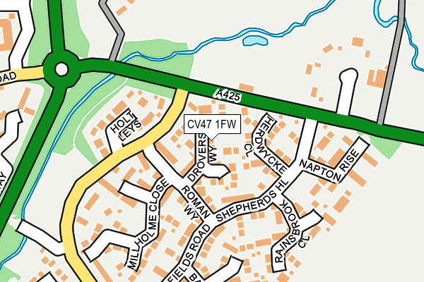 CV47 1FW map - OS OpenMap – Local (Ordnance Survey)