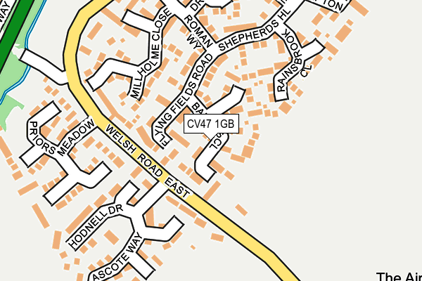 CV47 1GB map - OS OpenMap – Local (Ordnance Survey)