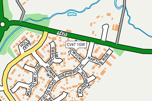 CV47 1GW map - OS OpenMap – Local (Ordnance Survey)