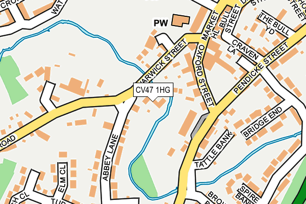 CV47 1HG map - OS OpenMap – Local (Ordnance Survey)