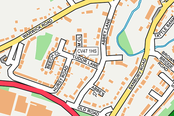 CV47 1HS map - OS OpenMap – Local (Ordnance Survey)