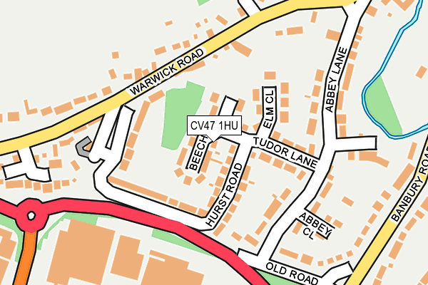 CV47 1HU map - OS OpenMap – Local (Ordnance Survey)