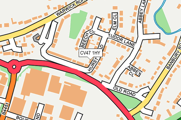 CV47 1HY map - OS OpenMap – Local (Ordnance Survey)