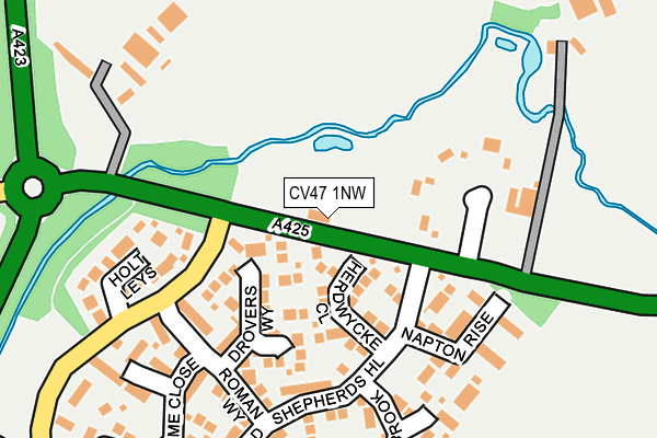 CV47 1NW map - OS OpenMap – Local (Ordnance Survey)
