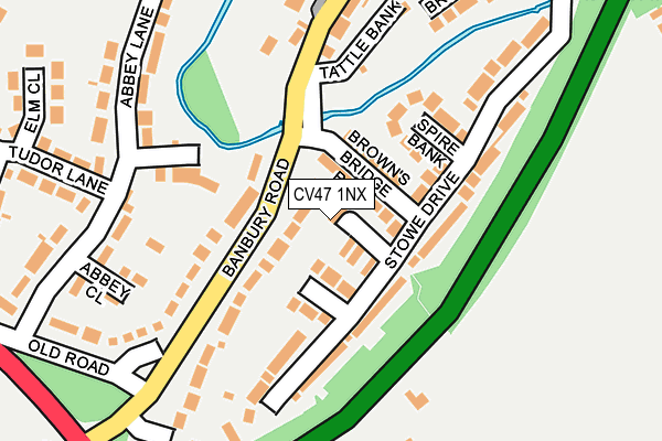 CV47 1NX map - OS OpenMap – Local (Ordnance Survey)
