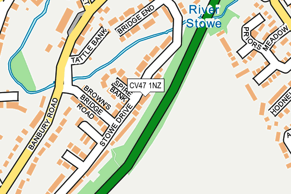CV47 1NZ map - OS OpenMap – Local (Ordnance Survey)