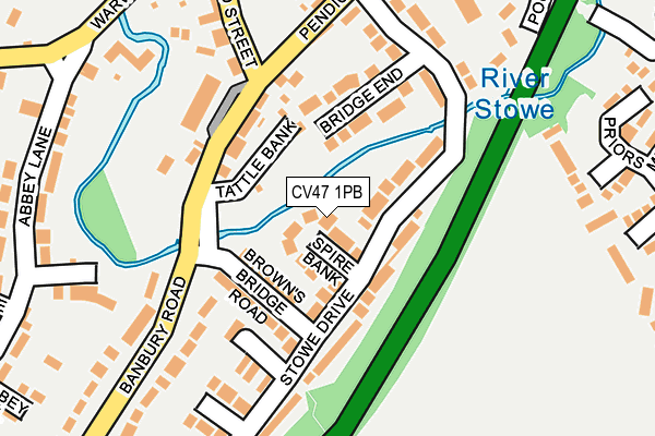 CV47 1PB map - OS OpenMap – Local (Ordnance Survey)