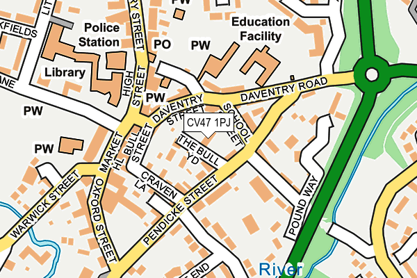 CV47 1PJ map - OS OpenMap – Local (Ordnance Survey)