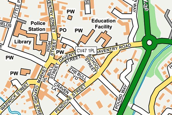 CV47 1PL map - OS OpenMap – Local (Ordnance Survey)