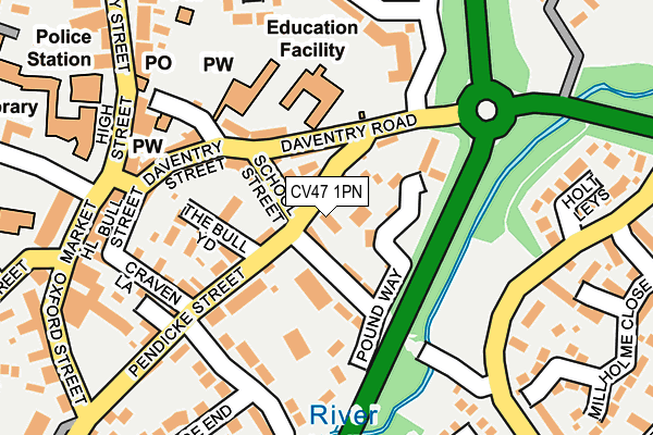 CV47 1PN map - OS OpenMap – Local (Ordnance Survey)