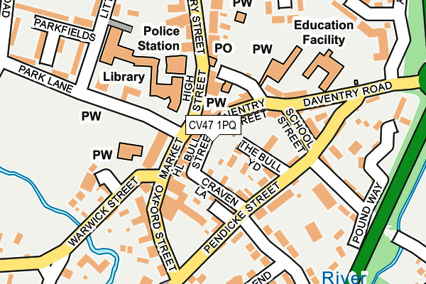 CV47 1PQ map - OS OpenMap – Local (Ordnance Survey)