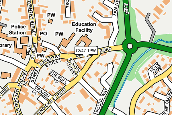CV47 1PW map - OS OpenMap – Local (Ordnance Survey)