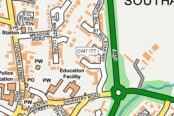 CV47 1TT map - OS OpenMap – Local (Ordnance Survey)