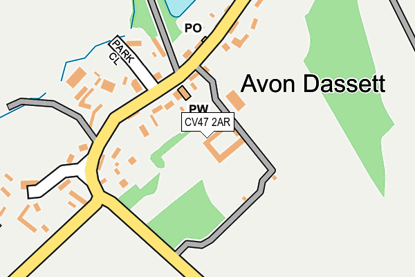 CV47 2AR map - OS OpenMap – Local (Ordnance Survey)
