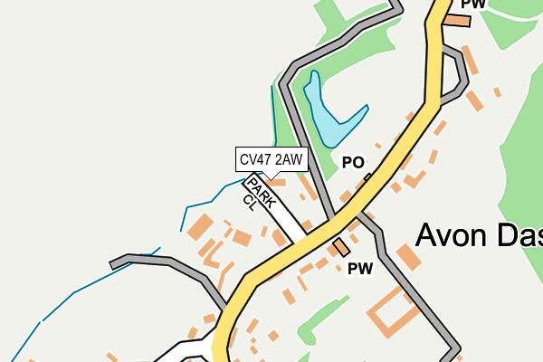 CV47 2AW map - OS OpenMap – Local (Ordnance Survey)