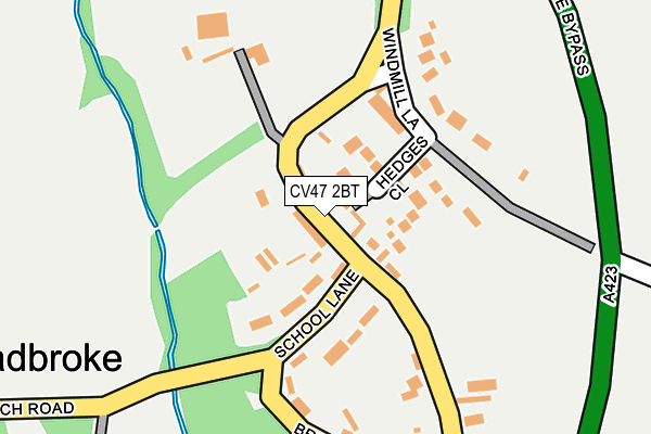 CV47 2BT map - OS OpenMap – Local (Ordnance Survey)