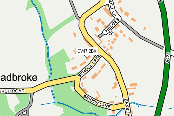 CV47 2BX map - OS OpenMap – Local (Ordnance Survey)