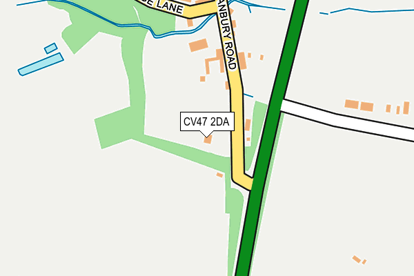 CV47 2DA map - OS OpenMap – Local (Ordnance Survey)