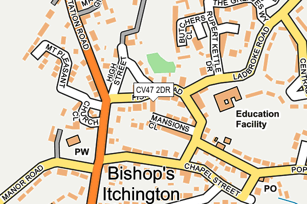 CV47 2DR map - OS OpenMap – Local (Ordnance Survey)