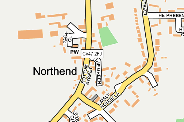 CV47 2FJ map - OS OpenMap – Local (Ordnance Survey)