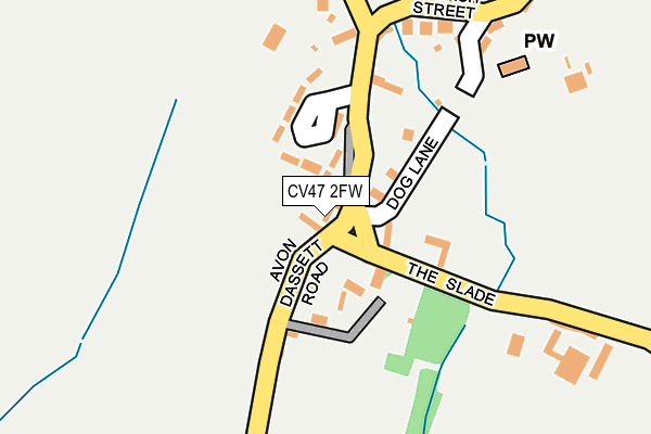 CV47 2FW map - OS OpenMap – Local (Ordnance Survey)