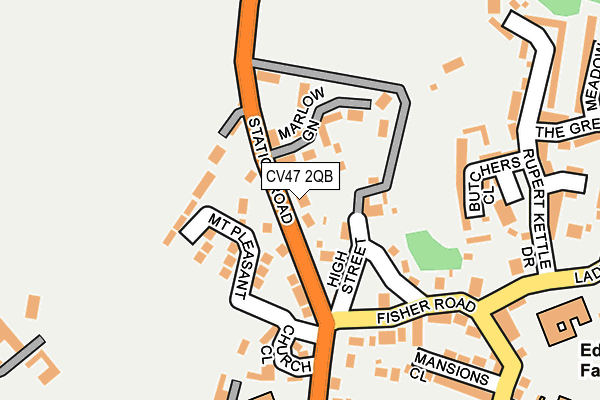 CV47 2QB map - OS OpenMap – Local (Ordnance Survey)