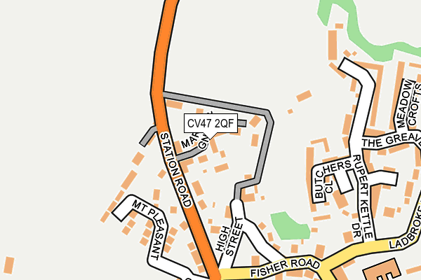 CV47 2QF map - OS OpenMap – Local (Ordnance Survey)