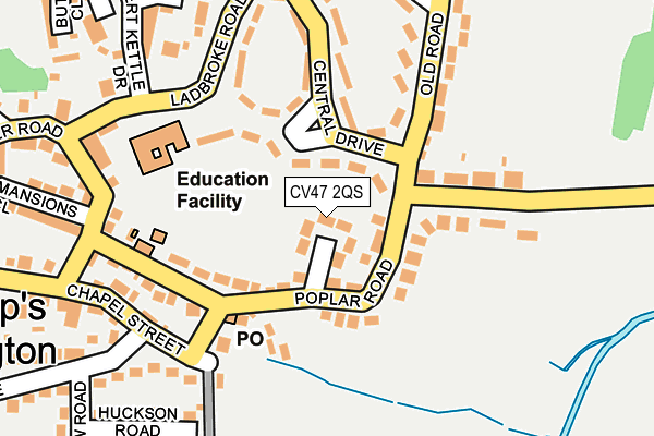 CV47 2QS map - OS OpenMap – Local (Ordnance Survey)