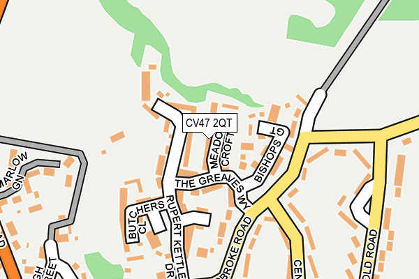 CV47 2QT map - OS OpenMap – Local (Ordnance Survey)