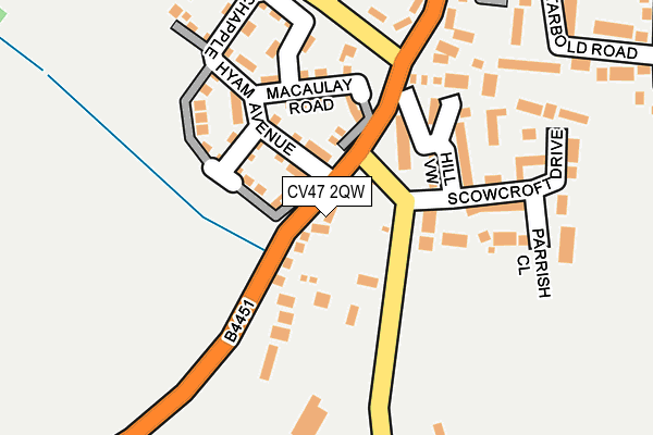 CV47 2QW map - OS OpenMap – Local (Ordnance Survey)