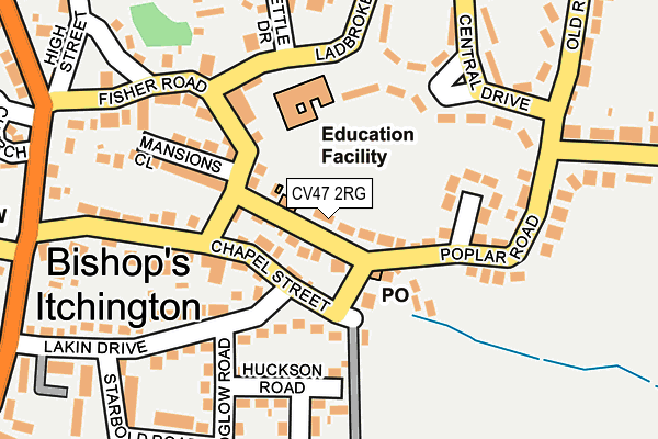 CV47 2RG map - OS OpenMap – Local (Ordnance Survey)