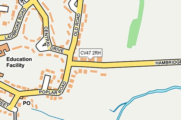 CV47 2RH map - OS OpenMap – Local (Ordnance Survey)