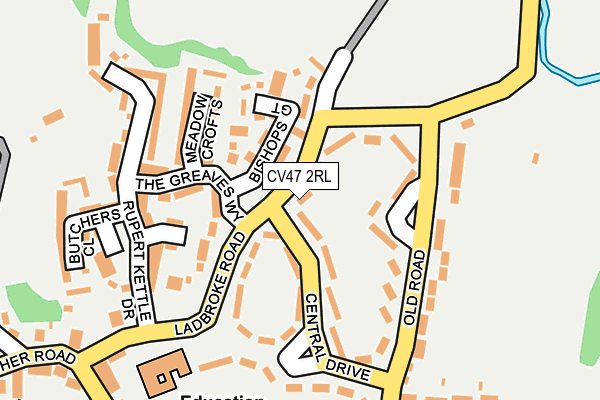 CV47 2RL map - OS OpenMap – Local (Ordnance Survey)