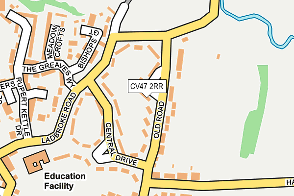 CV47 2RR map - OS OpenMap – Local (Ordnance Survey)