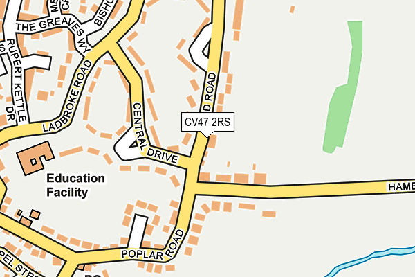 CV47 2RS map - OS OpenMap – Local (Ordnance Survey)