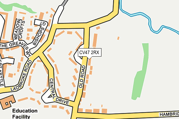 CV47 2RX map - OS OpenMap – Local (Ordnance Survey)