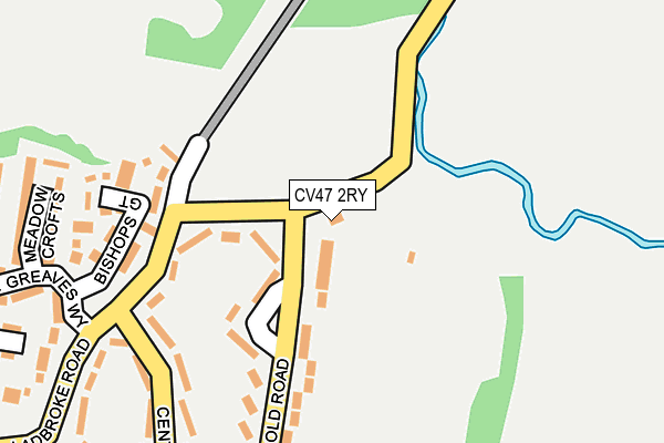 CV47 2RY map - OS OpenMap – Local (Ordnance Survey)