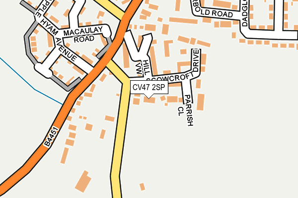 CV47 2SP map - OS OpenMap – Local (Ordnance Survey)